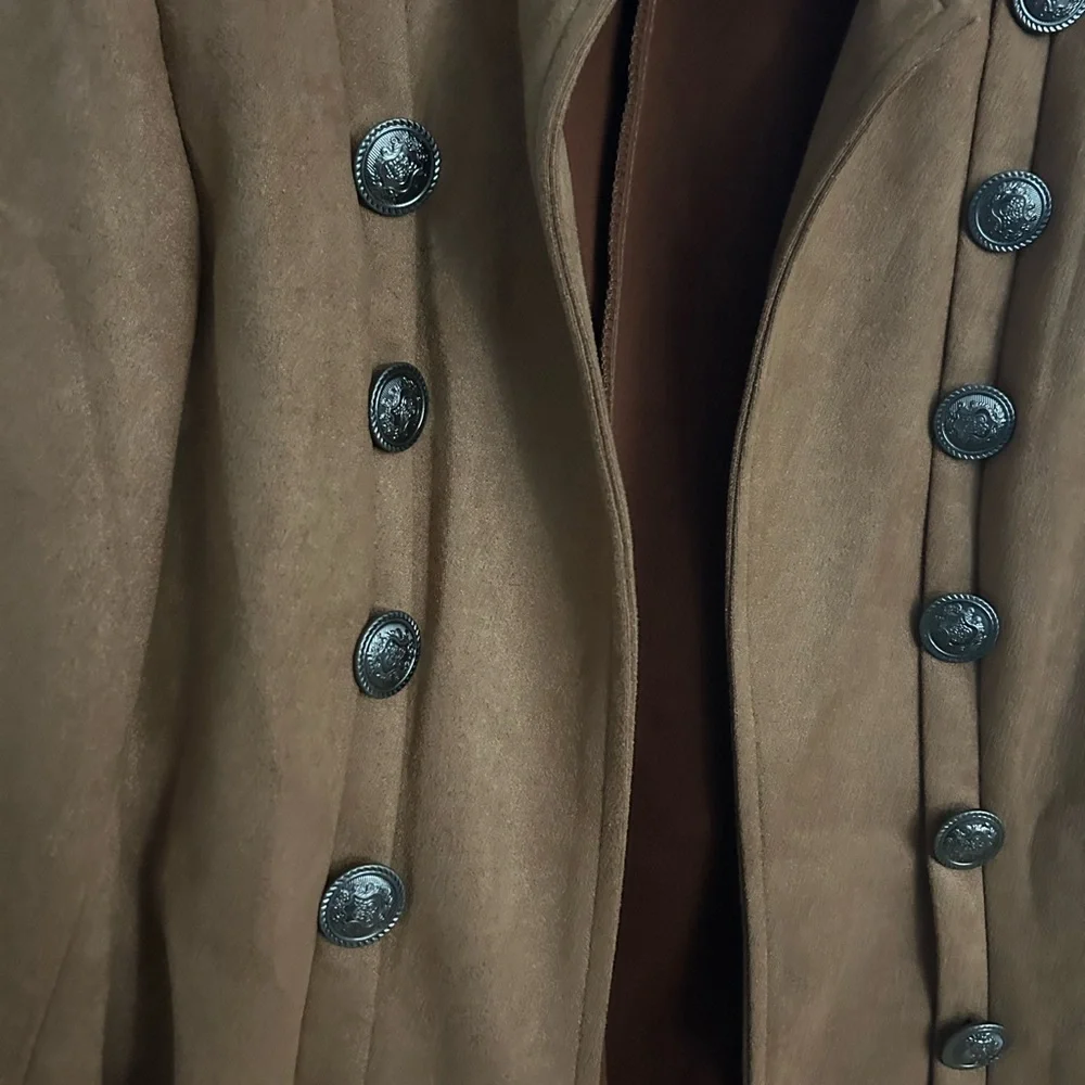 Suede jackets with buttons size Medium - Picture 2 of 4